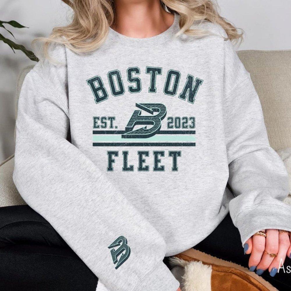 2023 Boston Fleet Hockey Sweatshirt With Sleeve Design Sweatshirt